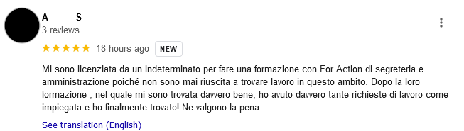 Recensione Google — segreteria